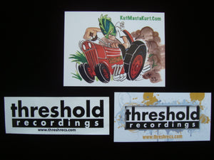Kut Masta Kurt & Threshold Records Stickers