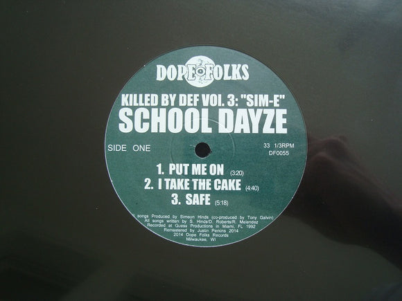 School Dayze - Sim City ‎– Killed By Def Vol.3: 
