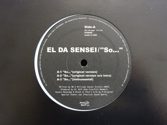 El Da Sensei / Artifacts – So... / It's Gettin' Hot Remix (12