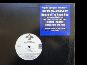 KRS-One – Return Of The Boom Bap / Mortal Thought (12")