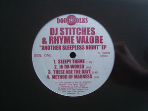 DJ Stitches & Rhyme Valore ‎– Another Sleepless Night (EP)