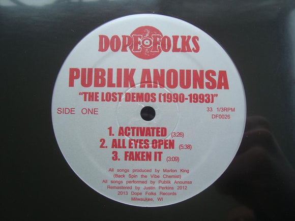Publik Anounsa ‎– The Lost Demos (1990-1993) (EP)
