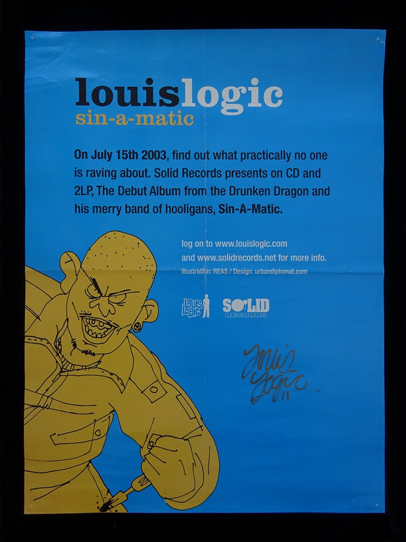 Louis Logic - Sin-A-Matic Release Poster (signed!)
