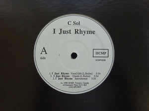C Sol ‎– I Just Rhyme /No Trust (12")