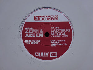 Zeph & Azeem / Ladybug Mecca ‎– Here Comes The Judge / Doggstarr (Remix) (7")