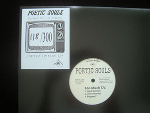 Poetic Souls ‎– Too Much T.V. / 31 Flavors (12")