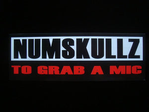 Numskullz ‎– To Grab A Mic 12" Sticker