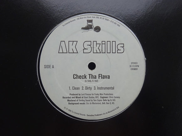AK Skills ‎– Check Tha Flava / Nights Of Fear (12
