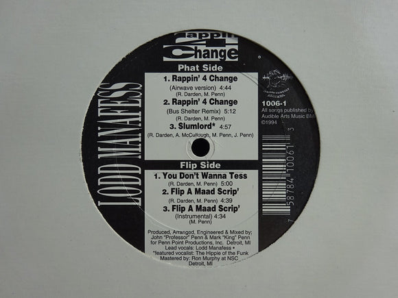 Lodd Manafess ‎– Rappin' 4 Change (12