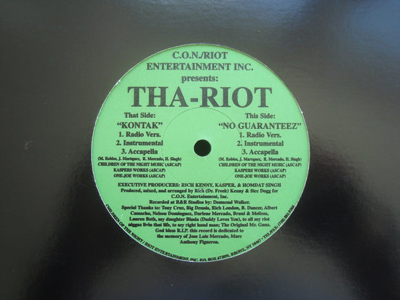 Tha-Riot ‎– No Guaranteez / Kontak (12
