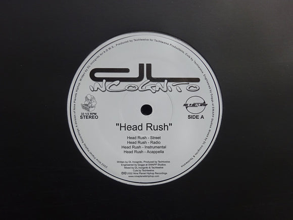 DL Incognito ‎– Head Rush / There's Something (12