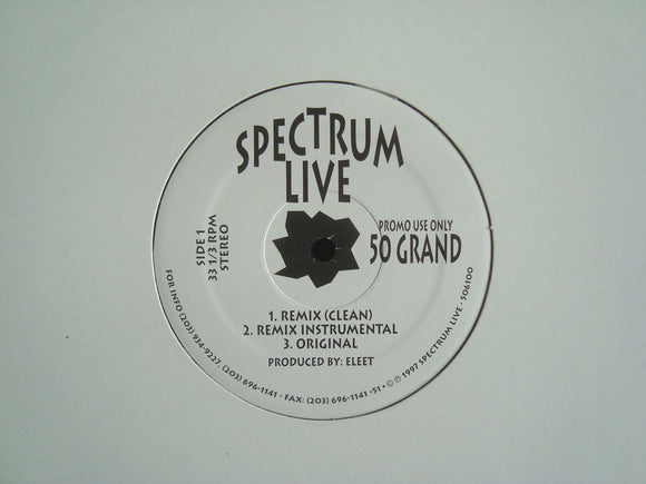 Spectrum Live ‎– 50 Grand / Stay True (12