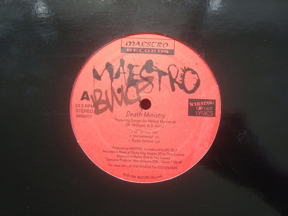 Maestro ‎– Death Ministry / Pushin' Wiggz Back (12